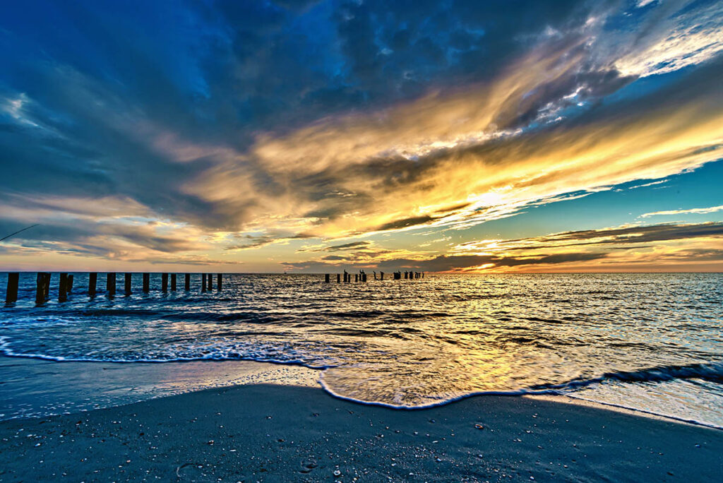 Sonnenuntergang auf der Insel Ruegen ist ein echtes Hintergrund fuer ihre Hochzeitsfotografie mit Fotograf Mazelle